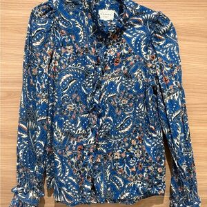 Sezane Blue Floral Women's Top